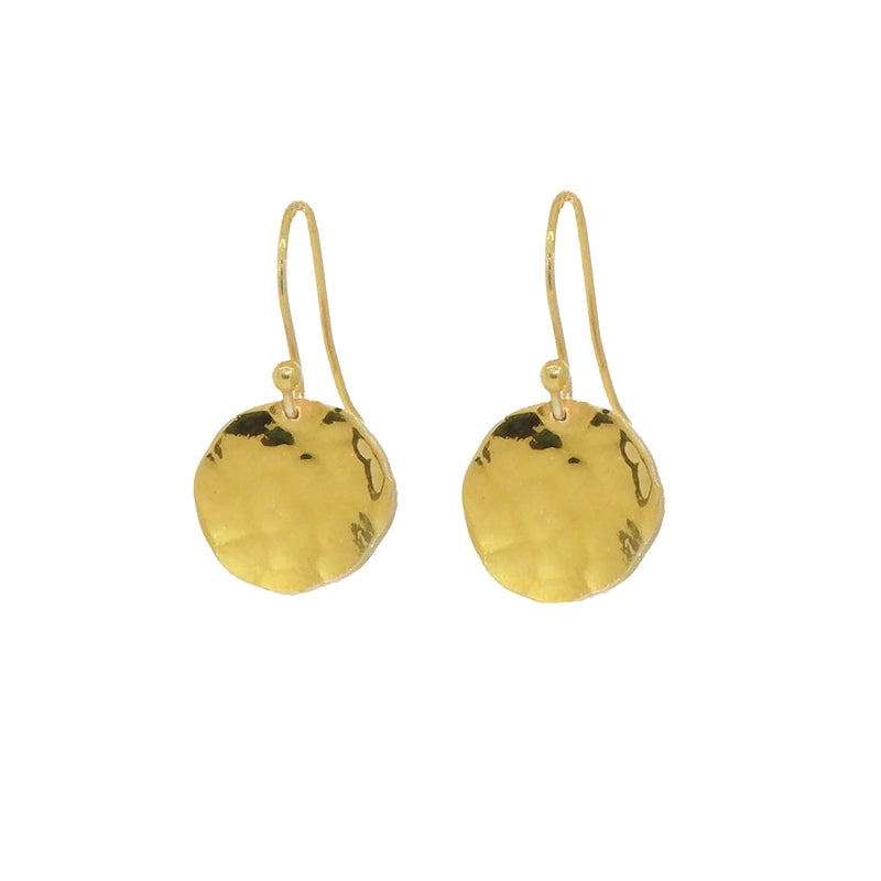Buy 14k Solid Long Gold Drop Earrings for Women, Rough Hammered Texture, 3  Disc Dangle Earrings Online in India - Etsy